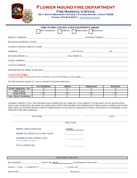 First page of the Fire Pumps and Related Equipment