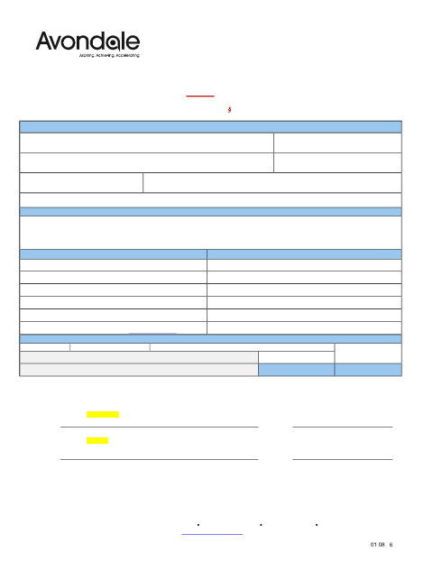 First page of the Minor Land Division Application