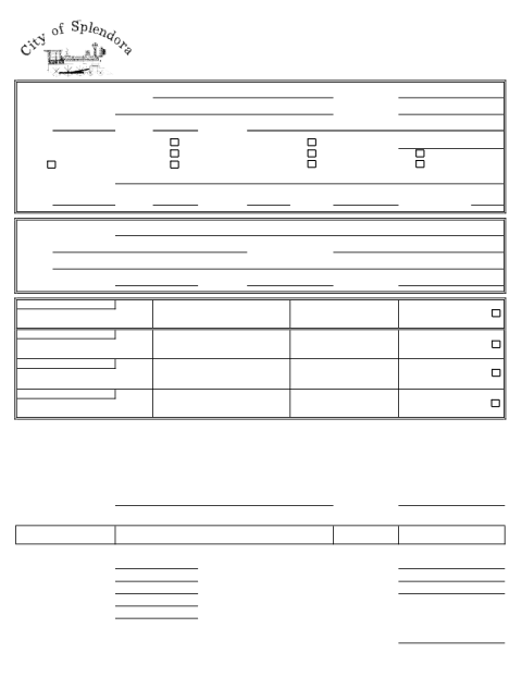 First page of the Residential Building Permit Application