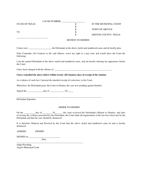 First page of the Motion to Dismiss
