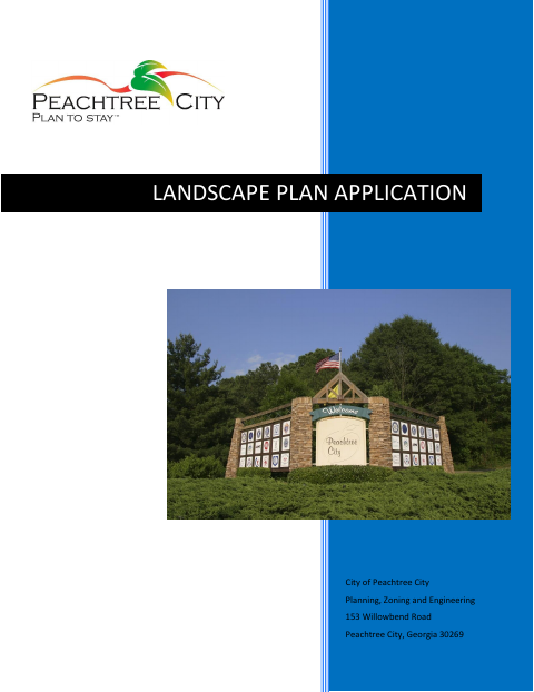 First page of the Landscape Plan Application and Design Checklist