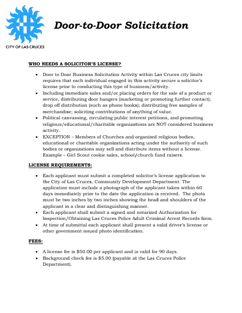 First page of the Solicitor’s Application