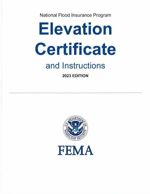 First page of the National Flood Insurance Program Elevation Certificate