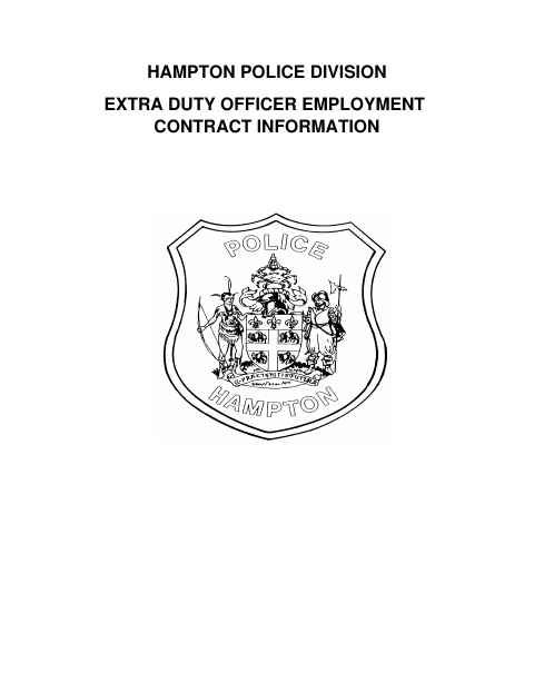First page of the Extra Duty Services Agreement