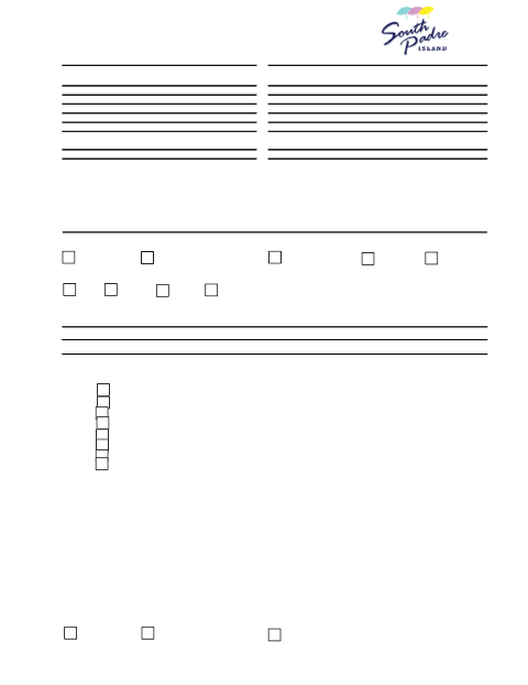 First page of the Right of Way Permit Application
