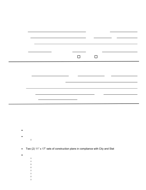 First page of the Swimming Pool Permit Application