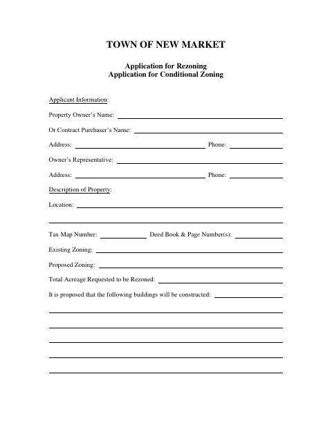 First page of the Application for Rezoning