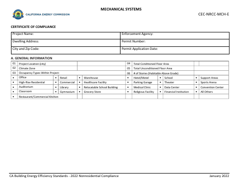 First page of the Mechanical Systems