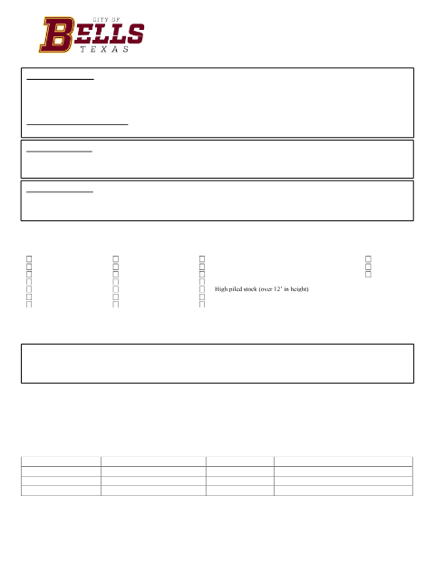 First page of the Certificate of Occupancy Application