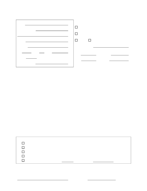 First page of the Housing Installation Permit Application