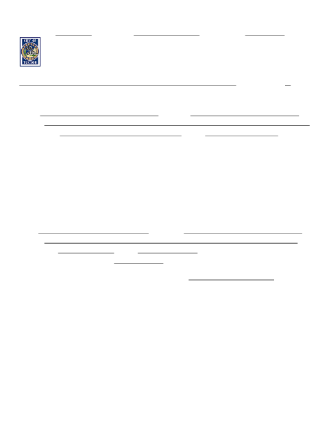First page of the Performance Bond For Temporary Use Permit