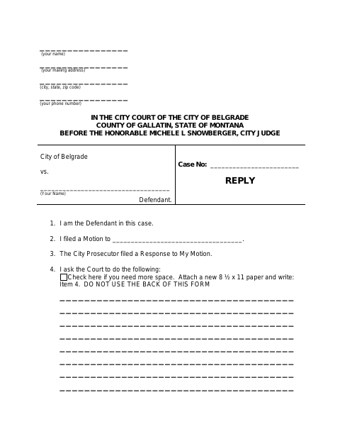 First page of the Motion Reply