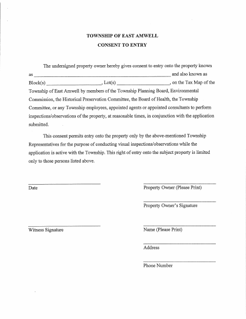 First page of the Planning Board Required Forms