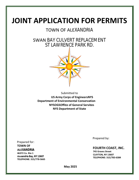 First page of the Joint Application for Permits