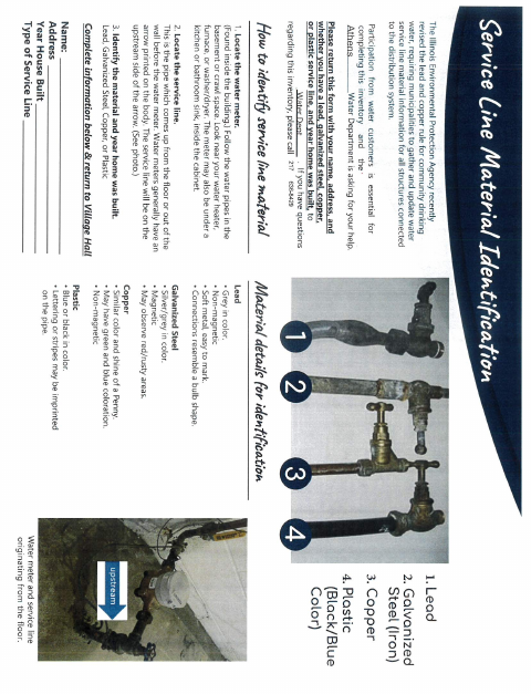 First page of the Lead Line Replacement Form