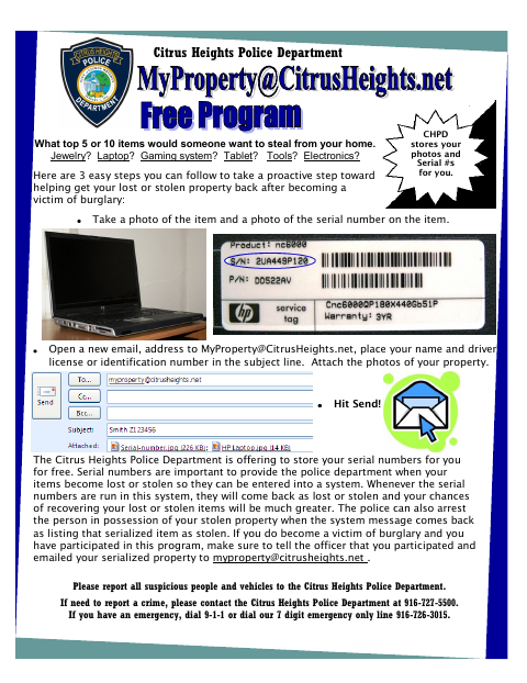 First page of the Property Website Registration