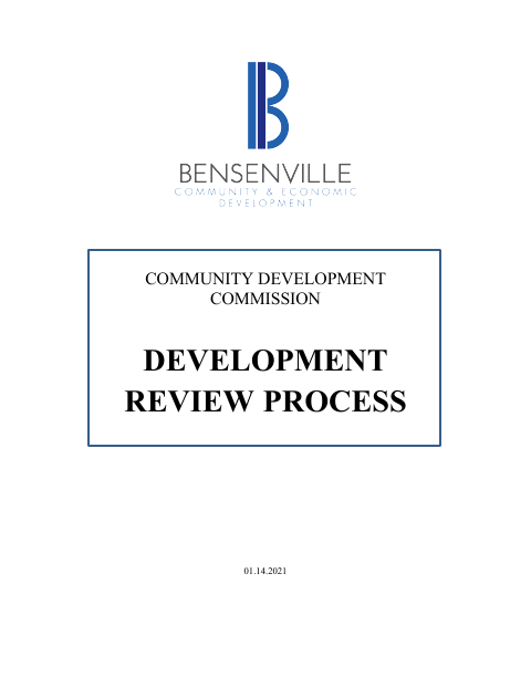 First page of the Community Development Commission Application