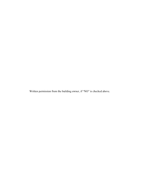 First page of the Main Street Building Improvement Incentive Grant Application