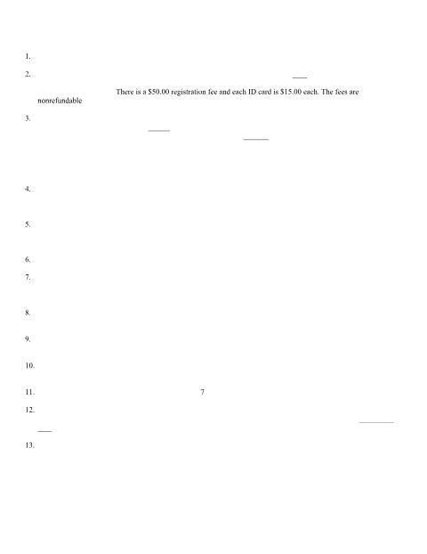 First page of the Solicitors Permit Registration Statement