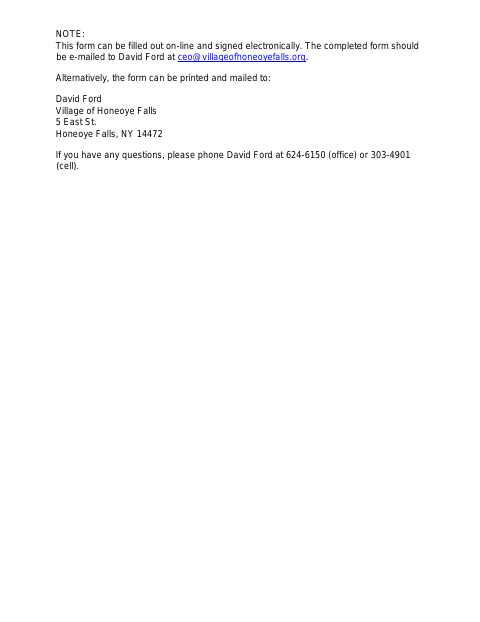 First page of the Appeal to the Zoning Board for a Use Variance