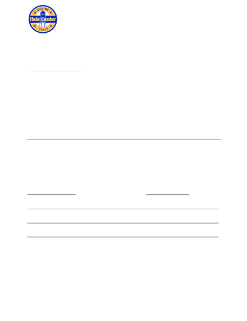 First page of the Bank Draft Authorization