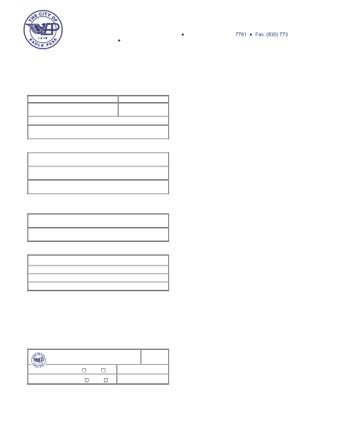 First page of the Gas Fitting Permit Application