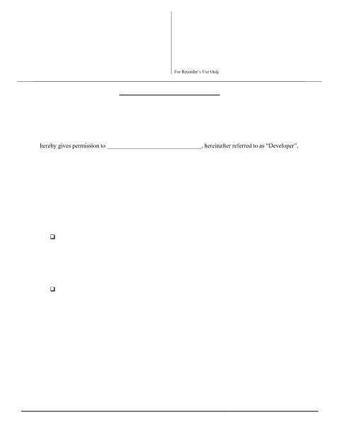 First page of the Covenant For Off-Site Work