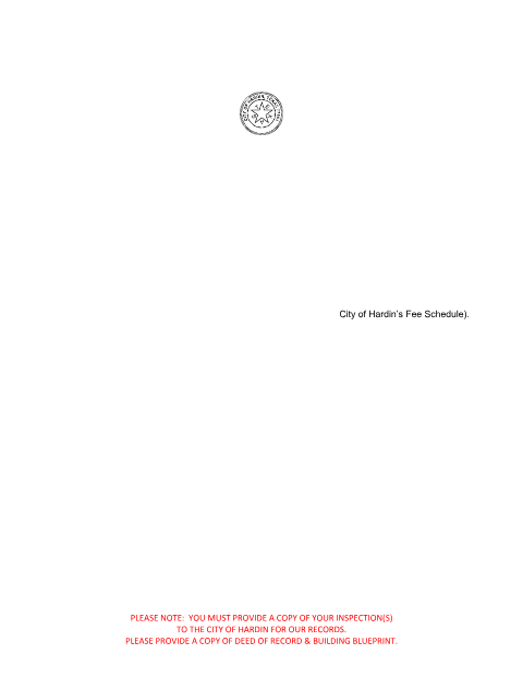 First page of the Building, Driveway, Culvert, or Other Permit Application
