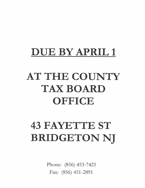 First page of the Tax Appeal Petition
