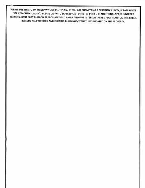 First page of the Plot Plan Form