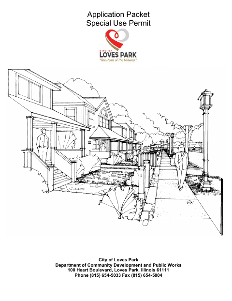 First page of the Special Use Permit Application Packet