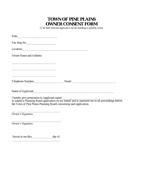 First page of the Building Owner Consent Form