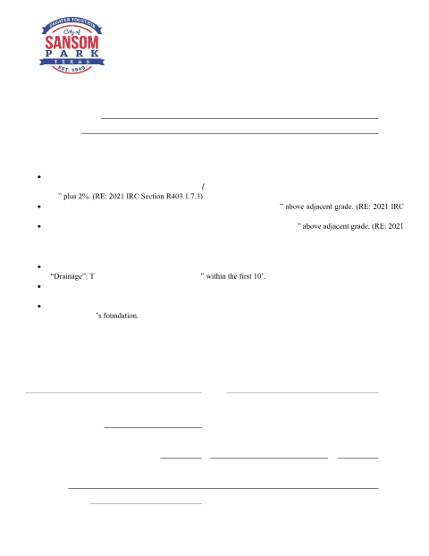 First page of the Drainage Statement