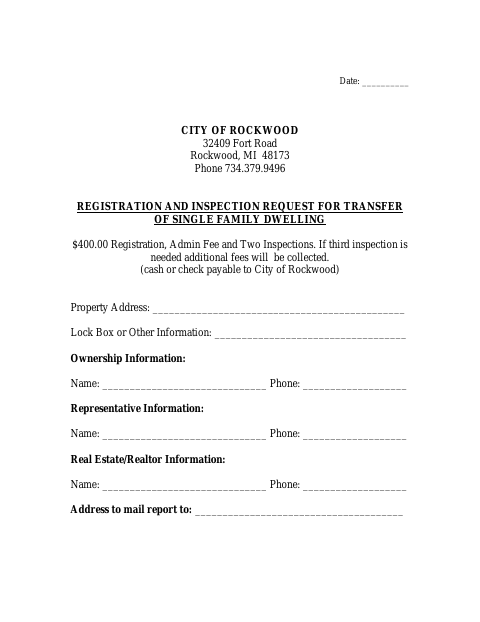 First page of the Inspection Request and Buyer’s Affidavit to Assume Violations