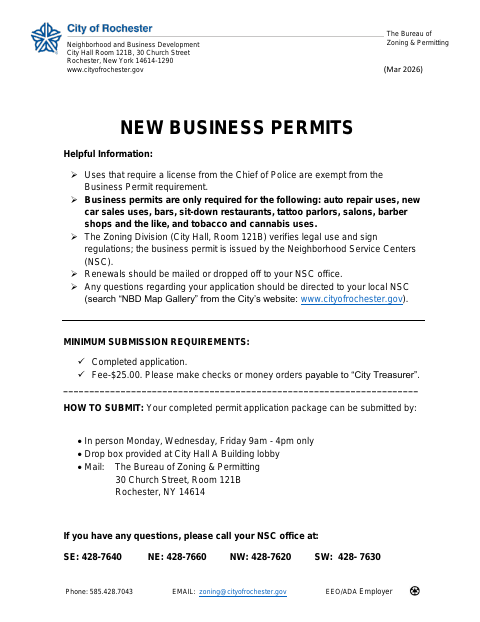 First page of the Business Permit Application