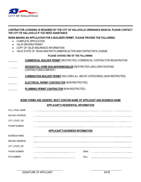First page of the Contractor Annual Registration