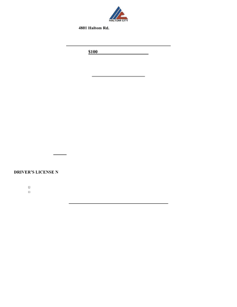 First page of the Certificate of Occupancy Application