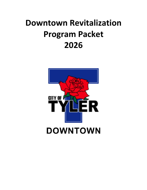 First page of the Downtown Revitalization Grant 2026