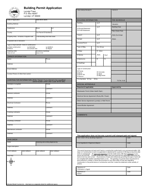 First page of the Building Permit Application