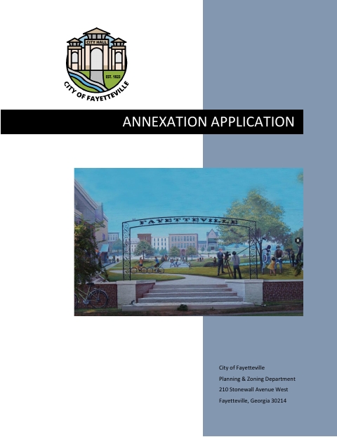 First page of the Annexation Application