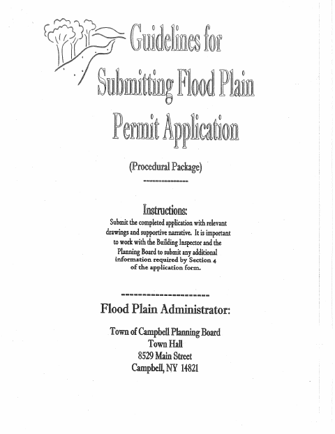 First page of the Floodplain Development Permit Application