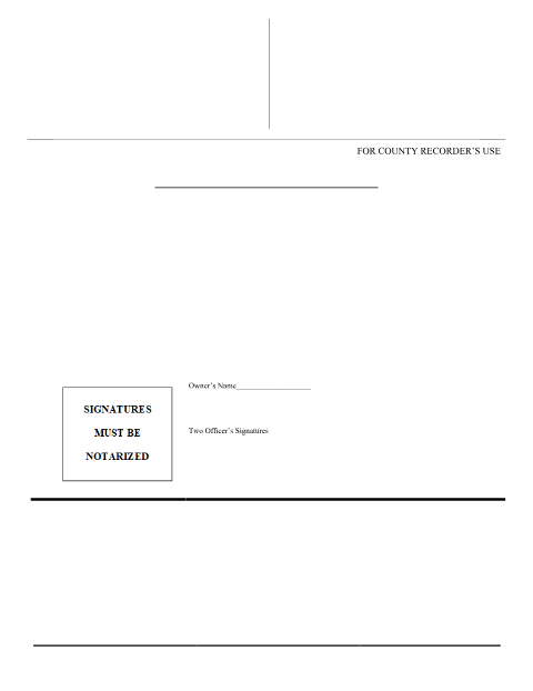 First page of the Covenant And Agreement Regarding Maintenance Of Uncertified Fill
