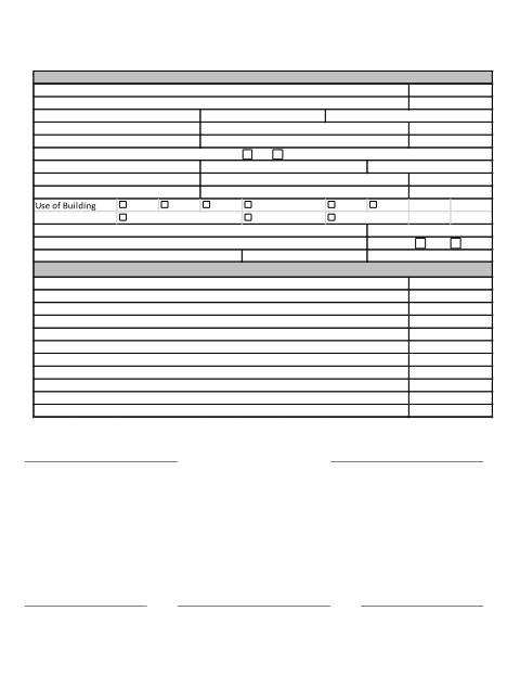 First page of the Building Permit Application