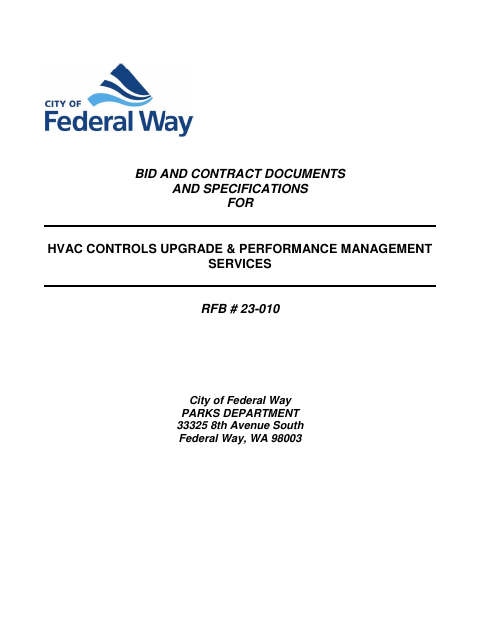 First page of the HVAC Controls Upgrade Bid Proposal