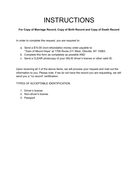 First page of the Application to Local Registrar for Copy of Death Record