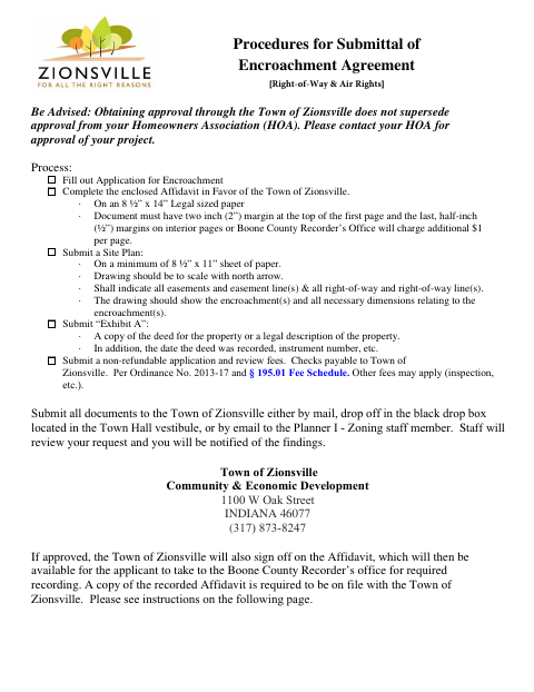 First page of the Application for Obstruction of Recorded Right-of-Way and Air Rights