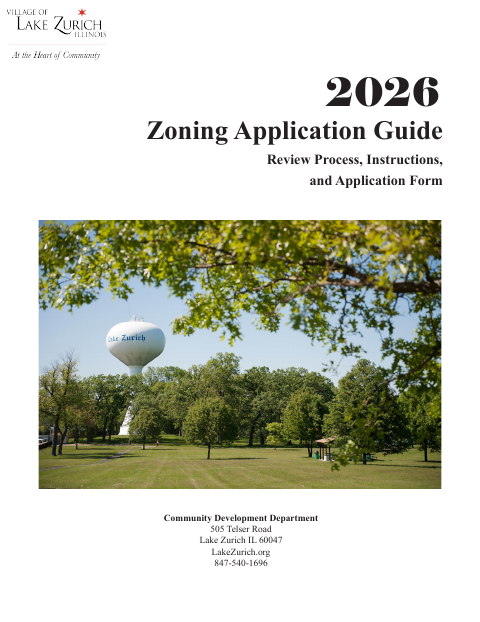 First page of the Zoning Application