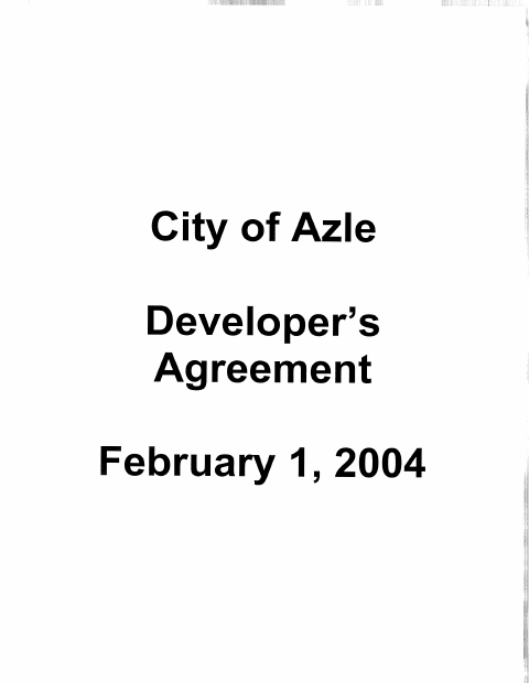 First page of the Developer Agreement