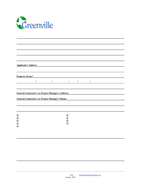 First page of the Demolition Permit Application