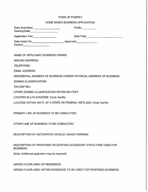 First page of the Home-Base Business Application
